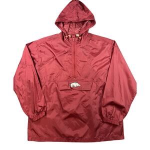 Vintage Vesi Sportswear Arkansas Razorbacks Pullover Windbreaker Red Medium